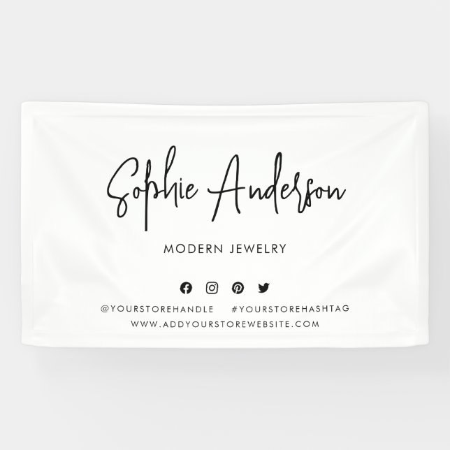 Modern Script Social Media Branding Marketing Banner (Horizontal)