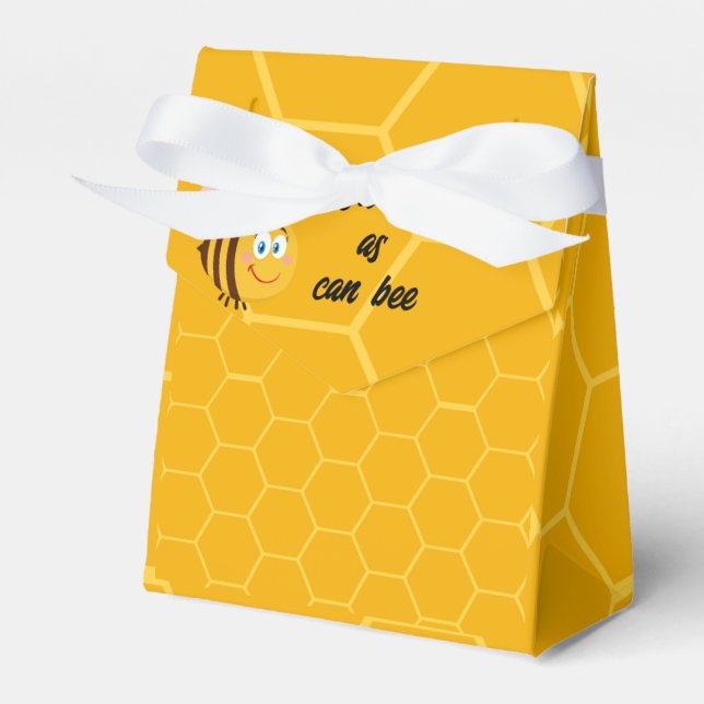 Modern script sweet as can bee gender reveal party favor box (Front Side)