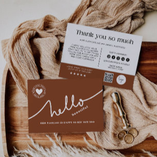 Modern Script Thank You Card Template,