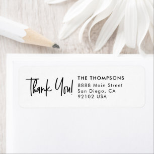 Modern Script Thank you Personalized Family 