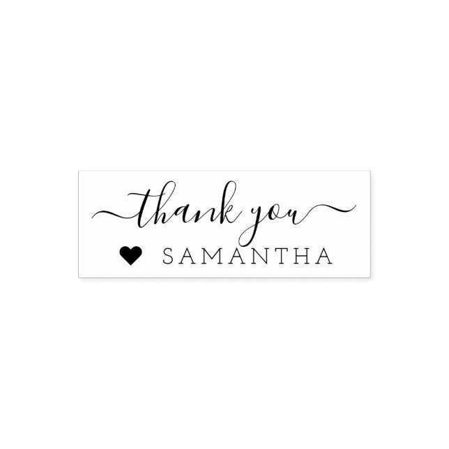 Modern Script Thank you Personalized Self-inking Stamp (Design)