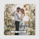 Modern Script Thank You Wedding Photo Favour Magnet<br><div class="desc">Modern Script Thank You Wedding Photo Favour Magnet.Customize These Wedding Thank You Magnets With Your Favourite Wedding Photo,  and Names.Thank You Magnets For Your Wedding Guests..</div>