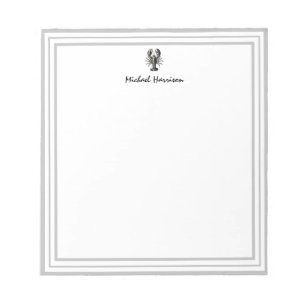 Modern Script Trendy vintage Lobster Personalized  Notepad