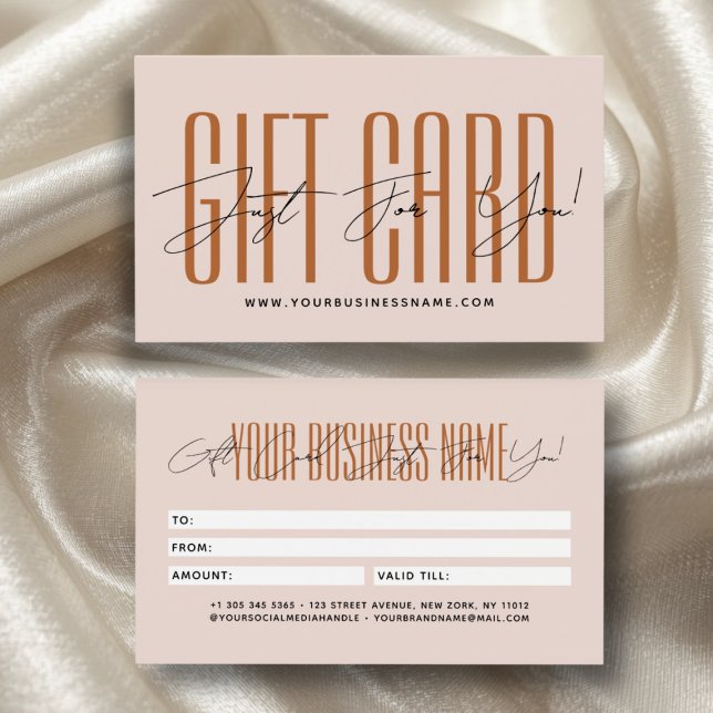 Modern script typography business gift card  (Créateur téléchargé)