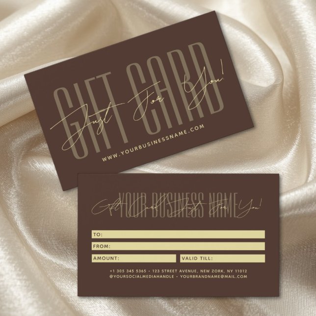 Modern script typography business gift card  (Créateur téléchargé)