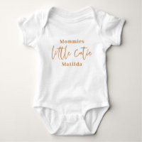 Modern script typography little cutie baby baby bo