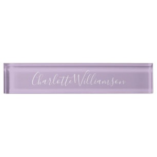 Modern Script Typography Name Simple Orchid Bloom  Nameplate