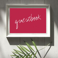 Modern Script Viva Magenta Minimalistic Wedding