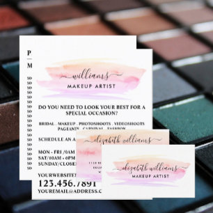 Modern Script Watercolor Brushstroke   Rainbow Business Card