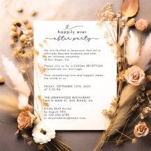 Modern Script We Eloped Photo Wedding Reception