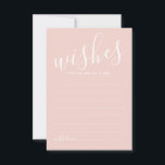 Modern Script Wedding Advice and Wishes Card<br><div class="desc">Add a personal touch to your wedding with a modern script wedding advice and wishes card. This advice card features title in white modern script font style and details in white modern sans serif font style on blush pink background. Perfect for wedding, baby shower, birthday party, bridal shower, bachelorette party...</div>