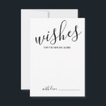 Modern Script Wedding Advice and Wishes Card<br><div class="desc">Add a personal touch to your wedding with a modern script wedding advice and wishes card. This advice card features title in black modern calligraphy font style and details in black modern sans serif font style on white background. Perfect for wedding, baby shower, birthday party, bridal shower, bachelorette party and...</div>