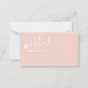 Modern Script Wedding Advice and Wishes Card
