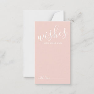 Modern Script Wedding Advice and Wishes Card