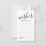 Modern Script Wedding Advice and Wishes Card<br><div class="desc">Add a personal touch to your wedding with a modern script wedding advice and wishes card. This advice card features title in black modern calligraphy font style and details in black modern sans serif font style on white background. Perfect for wedding, baby shower, birthday party, bridal shower, bachelorette party and...</div>