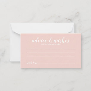 Modern Script Wedding Advice and Wishes Card