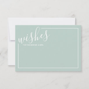 Modern Script Wedding Advice and Wishes Card