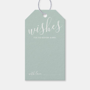 Modern Script Wedding Advice and Wishes Gift Tags
