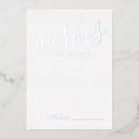 Modern Script Wedding Advice and Wishes Silver