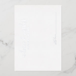 Modern Script Wedding Advice and Wishes Silver
