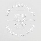 Modern Script Wedding Circular Address