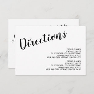 Modern Script Wedding Details Invitation