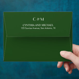 Modern Script Wedding Envelope