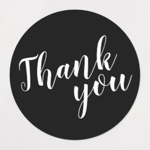 Modern Script Wedding Favour Thank You Labels
