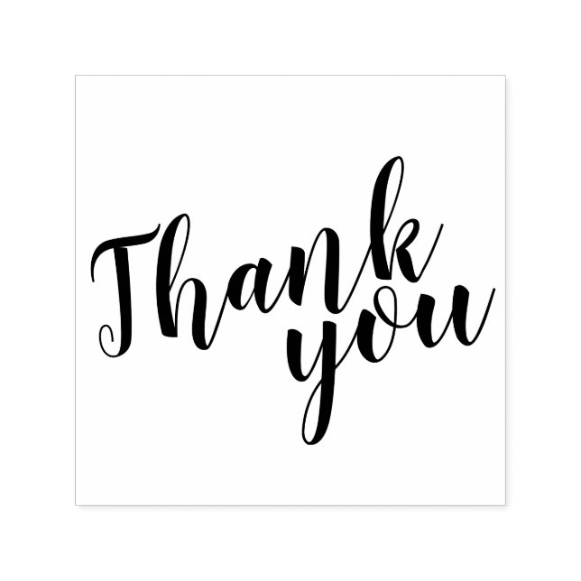 Modern Script Wedding Favour Thank You Self-inking Stamp (Design)
