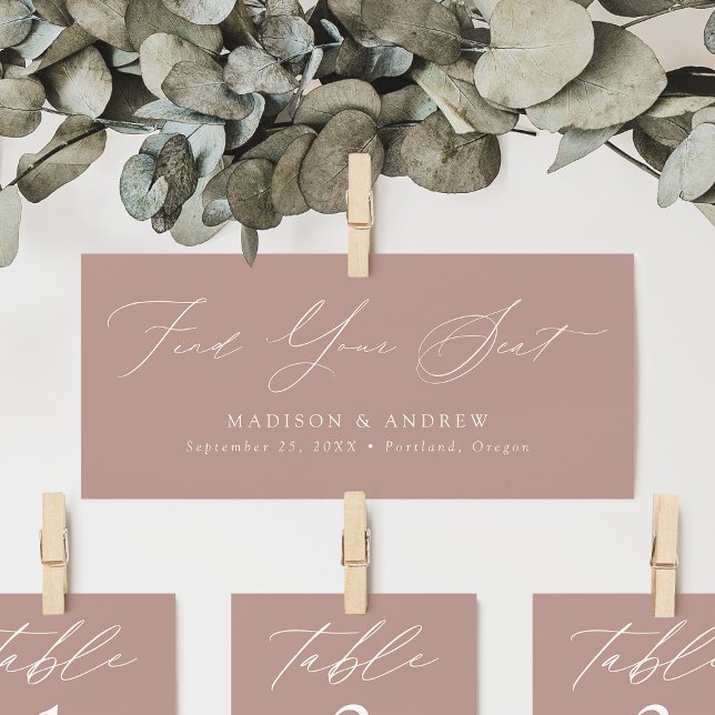 Modern Script Wedding Find Your Seat Header Card (Creator Uploaded)