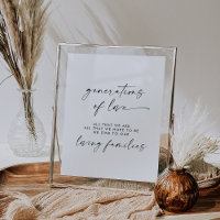 Modern Script Wedding Generations of Love