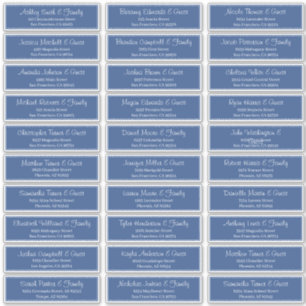 Modern Script Wedding Guest Names Address