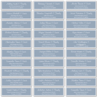 Modern Script Wedding Guest Names Address