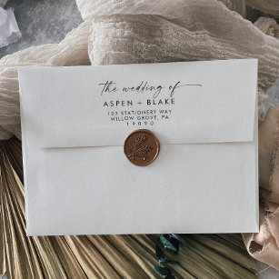 Modern Script Wedding Invitation Envelope