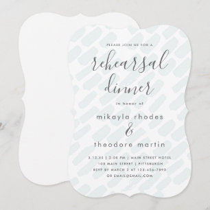 Modern Script Wedding Rehearsal Dinner Card