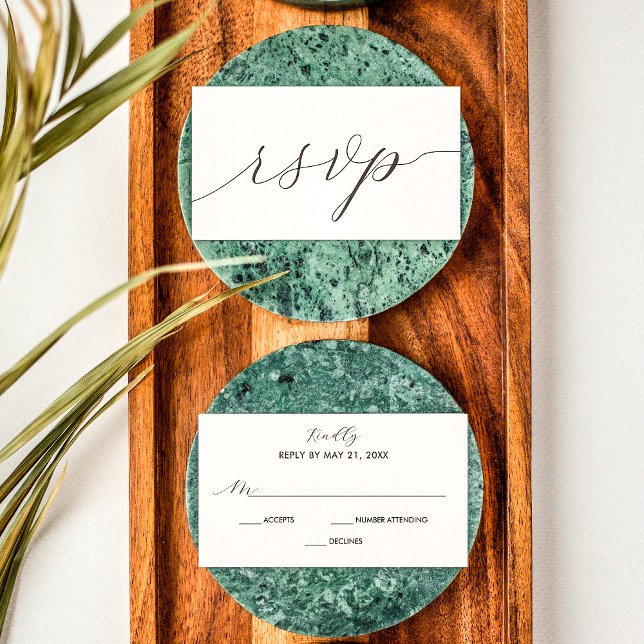 Modern Script Wedding RSVP Enclosure Card (Creator Uploaded)