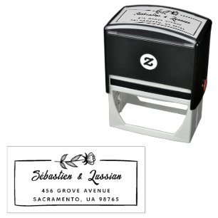  Modern Script Wedding Self-inking Stamp