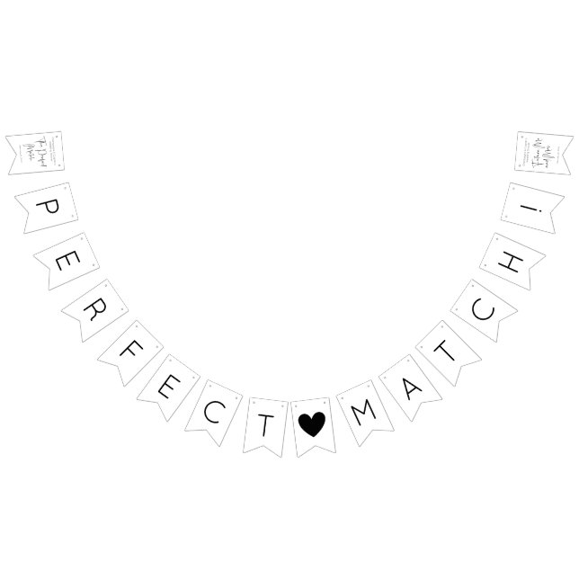 Modern Script Wedding Shower Bunting Flags (All)