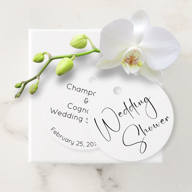 Modern Script Wedding Shower Favour Tags (Creator Uploaded)