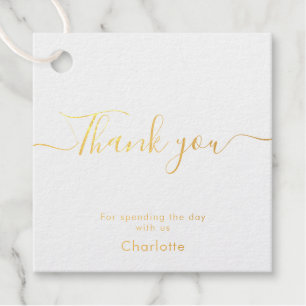 Modern Script Wedding Thank You Favour Tags