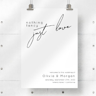 Modern Script Wedding Welcome Sign