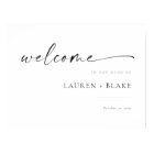 Modern Script Wedding Welcome Sign