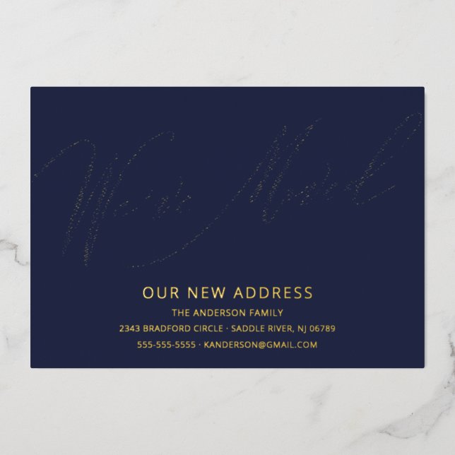 Modern Script We've Moved Moving Announcement (Front)