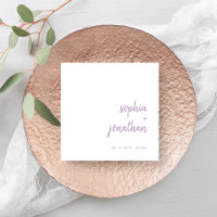 Modern Script | White and Lavender Wedding