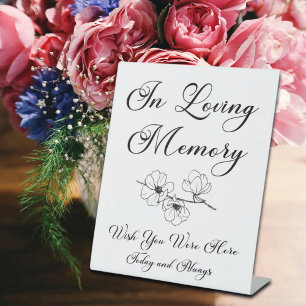 Modern Script 'Wish you were here' Memorial Sign