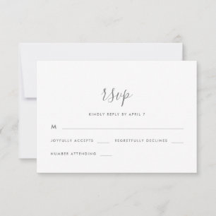 Modern Script with Dots Wedding Rsvp Card