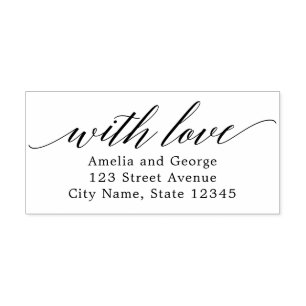Modern Script With Love Return Address MSC Self-inking Stamp