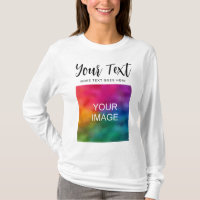 Modern Script Womens Best Long Sleeve Cute White