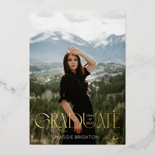 Modern scripted 2023 graduate announcement (Front)