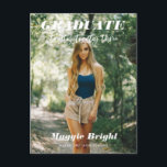 Modern scripted 2023 graduate announcement  postcard<br><div class="desc">Modern script 2023 graduate announcement</div>